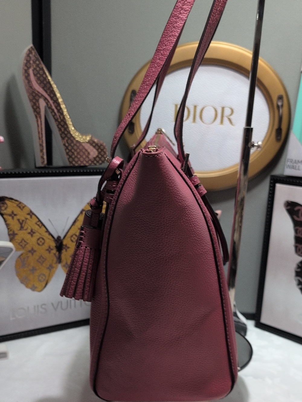 Kate Spade Orchard Street Maya Large Leather ShoulderbBag / Tote w/ Tassel 1 - Picture 8 of 17